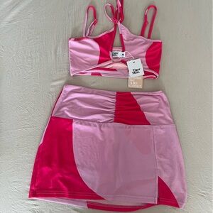 Tiger Mist Pink & Red Skort Set